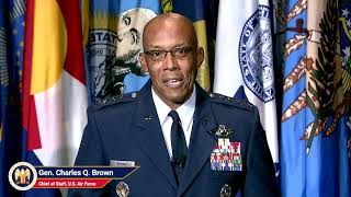 Chief of Staff of the Air Force Gen Charles Q Brown Jr speaks at the NGAUS Conference 2020 [upl. by Allerus684]