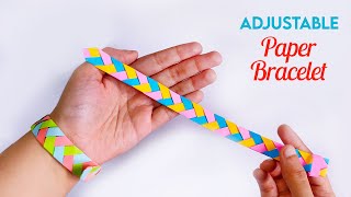 Easy Paper Bracelet  Adjustable Friendship Band [upl. by Oicneconi]