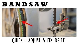 Adjust Bandsaw  Drift Resaw Blade Guides Tension Sharpening [upl. by Assilak328]