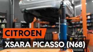 How to change rear shock absorber on CITROEN XSARA PICASSO N68 TUTORIAL AUTODOC [upl. by Sulecram]