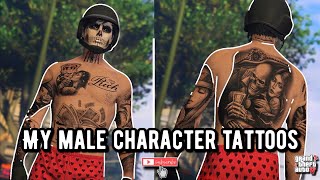 GTA 5 Online  My Male Tryhard Character Tattoos   Xbox OneSeries XampS PS45 PC  ♡ [upl. by Immak]