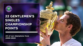 Every Gentlemens Singles Championship Point at Wimbledon 20002022 [upl. by Jepson]