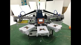 3 color automatic T shirt printing machine from RUIDA machinery [upl. by Marston]