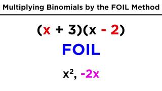 Multiplying Binomials by the FOIL Method [upl. by Tedie]