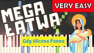 🎹 Gdy śliczna Panna  Piano Tutorial MEGA ŁATWA wersja 🎹 [upl. by Azilem]