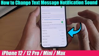 iPhone 1212 Pro How to Change Text Message Notification Sound [upl. by Crichton]