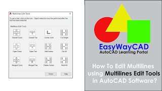 How to Edit Multilines using Mledit Command in AutoCAD Software [upl. by Dibru]