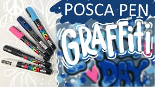 Paint Pen Art  Trying POSCA Graffiti [upl. by Greta]