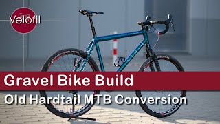 Top notch Gravel  Cyclocross Bike Build from an old MTB [upl. by Broida661]