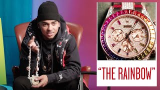 Ozuna Shows Off His Insane Jewelry Collection  On the Rocks  GQ [upl. by Aihsal]