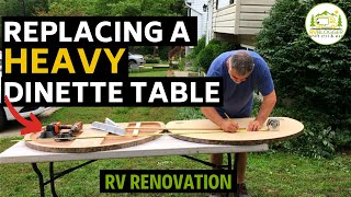 Easy RV Dinette Booth Table Top Replacement [upl. by Aydiv]