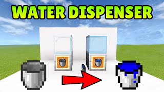 MINECRAFT HOW TO MAKE A WORKING WATER DISPENSER [upl. by Winsor]