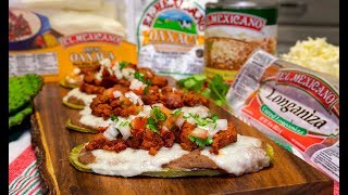 Molletes de Nopal  Longaniza Recipe  El Mexicano® [upl. by Berkly41]