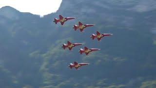 Patrouille Suisse flying Display Mollis Zigermeet 2019 AirShow [upl. by Daffi115]