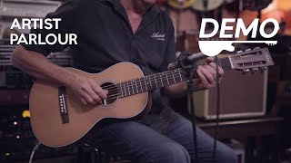 Artist OS60EQ O Sized Parlour Acoustic Electric Guitar with Solid Top Demo [upl. by Derick403]