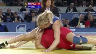 55Kg Final 35 match 02  Female Wrestling  European Championships 2013 [upl. by Lewellen322]