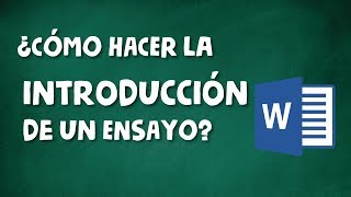 CÓMO HACER LA INTRODUCCIÓN DE UN ENSAYO ACADÉMICO [upl. by Rudolph]