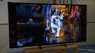 Sony Bravia KD65X9005B unboxing  Sonys first 2014 4K TV [upl. by Sikleb]