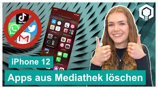 iPhone 12 📱Apps aus Mediathek löschen [upl. by Ardnuat16]