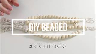 DIY Curtain Tiebacks  NoCost Project [upl. by Esinet771]