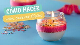 Cómo hacer velas caseras fáciles [upl. by Rennerb]