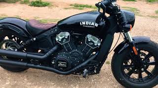 Indian Scout Bobber With VanceampHines Exhaust [upl. by Lesig308]