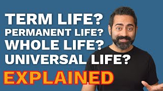 Different Types Of Life Insurance Explained  Term Life Whole Life Universal Life Variable Life [upl. by Rubel]