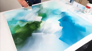 5 Abstract Acrylic Paintings WOW  Easy Painting Techniques [upl. by Gnouhp]