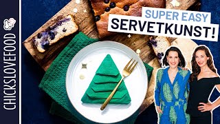 KERST SERVETTEN VOUWEN  CHICKSLOVEFOOD [upl. by Helsell]