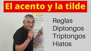 Acentuación en diptongos triptongos hiatos [upl. by Jan]