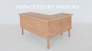 How To Build an LShaped Executive Desk  DIY Woodworking [upl. by Abdel807]