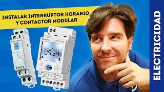 CÓMO INSTALAR INTERRUPTOR HORARIO Y CONTACTOR FINDER [upl. by Potash114]