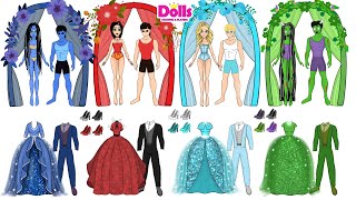 MY 5 FAVORITE PAPER DOLLS WEDDINGS COMPILATION [upl. by Sima]