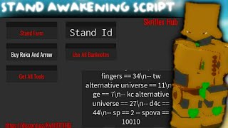 NEW STAND AWAKENING SCRIPT AUTO STANDAUTO ITENS [upl. by Sasha]