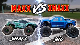 Traxxas Xmaxx 8s vs Traxxas Maxx 4s [upl. by Deane]