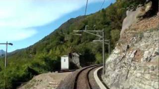 Centovalli railway drivers view 13 LocarnoDomodossola チェントヴァッリ鉄道 [upl. by Anaimad132]