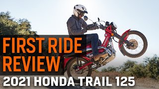 2021 Honda Trail 125 First Ride Review [upl. by Trainer]