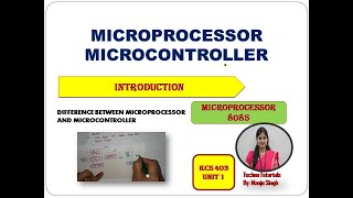 unit 1 L2  Define Microprocessor amp Microcontroller [upl. by Dorette]