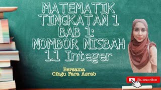 MatematikKSSM Tingkatan 1 Bab 1 Nombor Nisbah Integer [upl. by Doe]