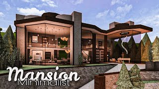 Bloxburg Mansion Modern Minimalist No LargePlot House Build [upl. by Astri121]