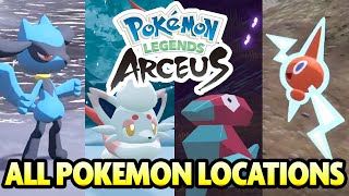 EVERY POKEMON LOCATION in POKEMON LEGENDS ARCEUS All Rare Pokemon [upl. by Mell]