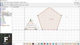 Construcción de Polígonos Regulares en GeoGebra [upl. by Atikal516]