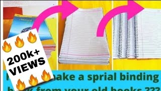 How to make a spiral notebook at home   Diy spiral notebook  How to make a notebook at home [upl. by Eseuqcaj]