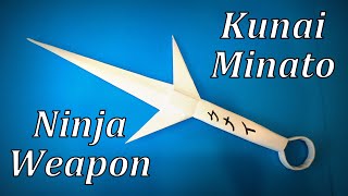 How to Make a Paper Kunai Minato  Ninja Weapon Knife DIY  Easy Origami ART Paper Crafts [upl. by Esorlatsyrc]