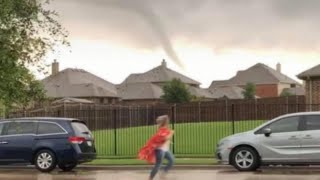 Teacher Looks Like Superhero Warning Parents About Tornado [upl. by Nolaf]