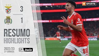 Highlights  Resumo Benfica 31 Boavista Liga 2223 21 [upl. by Ainniz]