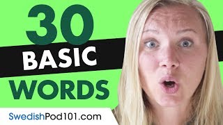 30 Beginner Swedish Words Useful Vocabulary [upl. by Esydnac]