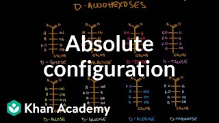 Carbohydrates  absolute configuration epimers common names  MCAT  Khan Academy [upl. by Sueddaht450]