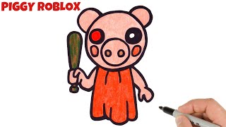 How to Draw Roblox Piggy [upl. by Cony100]