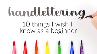 Beginner Hand Lettering Tutorial  10 Things I Wish I Knew As A Beginner  Learn How To Hand Letter [upl. by Gaudet259]